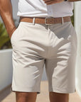 Men's Business Suit Shorts – Summer Casual Polyester Shorts |