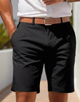 Men's Business Suit Shorts – Summer Casual Polyester Shorts |
