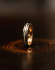 6mm Tungsten Steel Hammer Pattern Electric Rose Ring New
