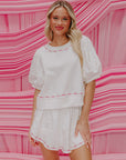Women’s Spring/Summer Casual Two-Piece Set – Sweet & Fresh Matching Shorts & Top (Breathable Polyester, S-XL) for Vacations & Daily Wear