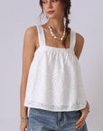 French Minority Lace Embroidery Camisole Loose Lace Shirt