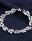 Bracelet pour femme en micro zircons incrustés – Bijou géométrique taille diamant (or/argent/or rose)