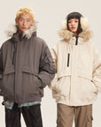 🧥✨ American Retro Fur-Trim Down Parka – Unisex Cold-Weather Armor