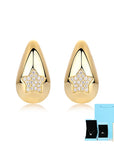 Golden Ins Style Moissanite Earrings women