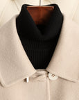 Women’s Artistic Retro Wool Coat – Loose Fit (Beige/Black/Ankela Red/Brown)