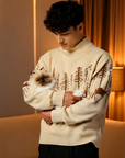 🔥 MEN'S KOREAN STYLE HALF TURTLENECK SWEATER – SLIM FIT PULLOVER (THICKENED, POLYESTER) – MINIMALIST CHIC