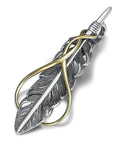 Pendentif plume en argent thaïlandais pour homme et femme