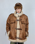UNISEX Retro Lamb Fur Coat – Cozy Warmth with Vintage Street Edge