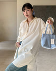 Women's Modal Cotton Lapel Shirt – Ultra-Soft Long Sleeve Tunic – Effortless Elegance