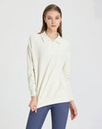 Damenpullover mit geripptem Revers
