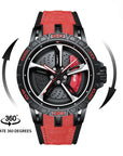 🏎️ Wheel-Inspired Racing Watch – 3D Hollow Design | Quartz Precision | 6 Colorways