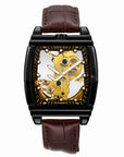 Men's Automatic Mechanical Watch – Barrel-Shaped Luminous Waterproof Chronograph