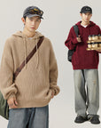 Men’s Oversized Hooded Sweater – Streetwear Pullover for Effortless Urban Cool