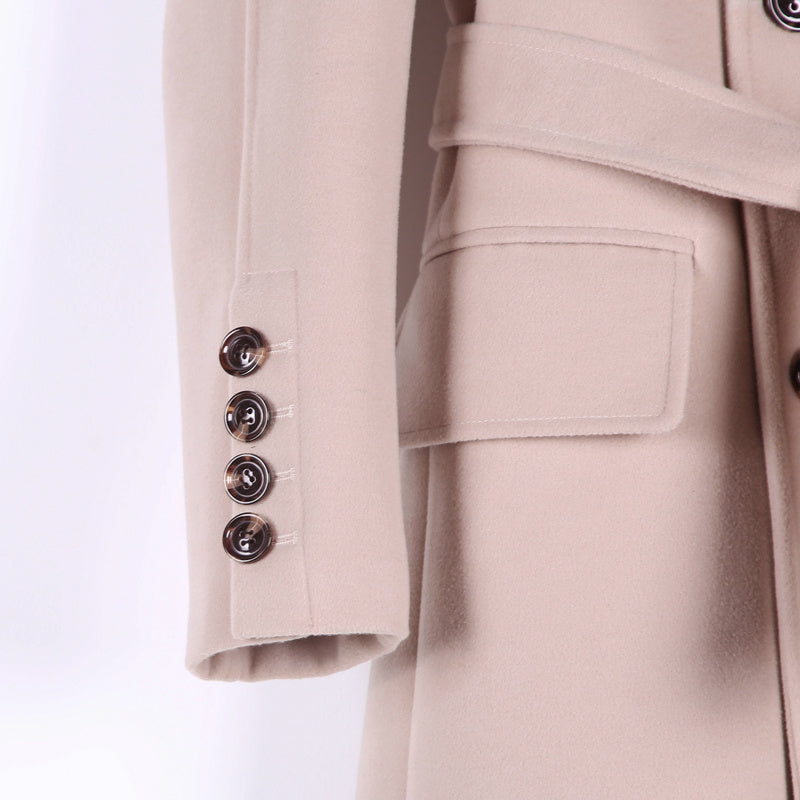 Men’s Extra-Long Sweater Coat with Belt – Refined Winter Statement