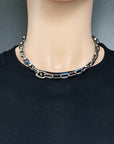 Men’s Sterling Silver Cuban Chain Necklace - 925 Silver Lightning Rope Necklace (50cm/55cm, Non-Tarnish, Hypoallergenic)