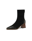 Women’s Thick Heel Pointed Toe Short Boots