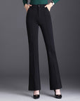 Women’s High-Waist Slimming Pants – Elegant Commute Style with Flowy Bell-Bottom Cut