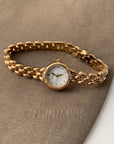 Women’s Elegant Retro Rhinestone Quartz Watch – Mild Luxury Gold Alloy Timepiece