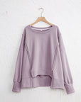 WOMEN Oversized Cotton Sweater – Effortless Everyday Comfort