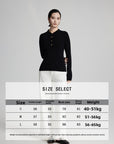 Women’s 95% Wool Sweater – Slim Fit Half-Zip Polo Neck Pullover with Soft Lightweight Knit, Long Sleeves & Elegant Solid Color Design
