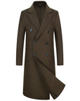 🧥 Men’s Woolen Trench Coat – Classic & Commanding