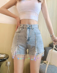 Pearl & Sequin Denim Shorts for Women – Summer Glam