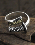 S925 Silver Retro Ring Men