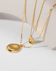 ✨ Gold-Plated Double-Layer Necklace – Modern Geometric Elegance for Women