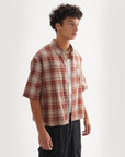 Loose Short Plaid Fashion Short Sleeve Shirt