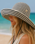 🌞 Women’s Contrast Trim Straw Hat – Sun Protection with Style