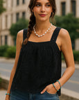 French Minority Lace Embroidery Camisole Loose Lace Shirt