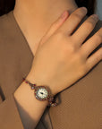 Women's Pomegranate Red Luxury Watch – Slim Quartz Timepiece (Rose Gold Stainless Steel)