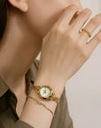 Women's Pomegranate Red Luxury Watch – Slim Quartz Timepiece (Rose Gold Stainless Steel)