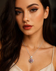 🌹 S925 Silver Rose Petal Necklace for Women – Elegant & Dreamy