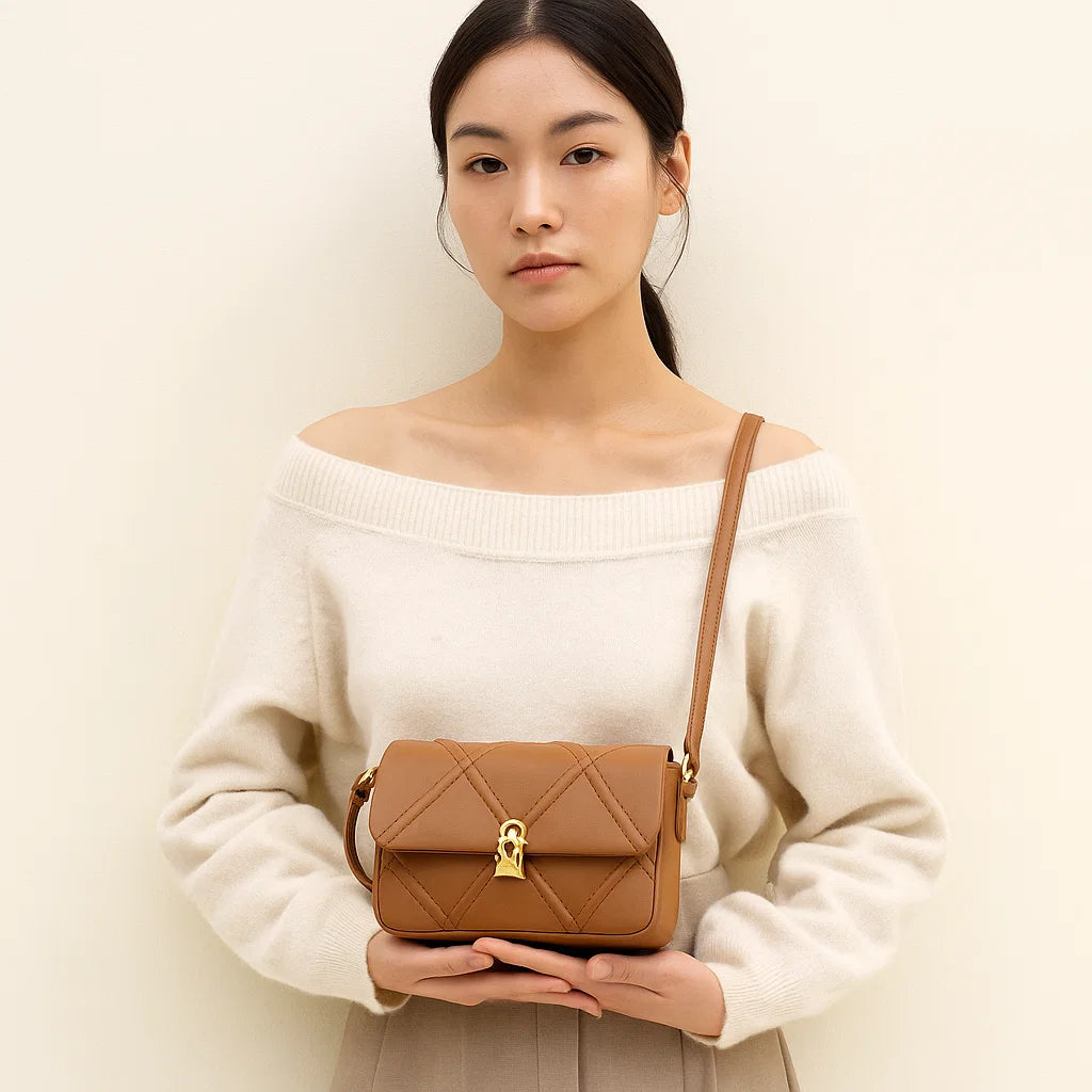 Sac à main en cuir véritable pour femme – Style rétro européen (22 x 14 cm) – Cuir de vachette souple à deux couches