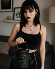 ⚰️ Gothic Coffin Crossbody Bag – Darkly Elegant & Functional