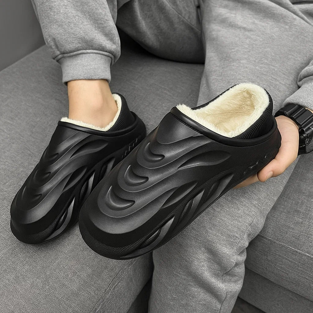 🧦 Men’s Winter Slippers – Cozy House Shoes with Grip