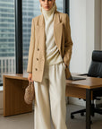 Veste de costume en laine pour femme – Blazer classique pour le travail et le style