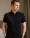 👔 Woodpecker Men's Silk-Touch Short Sleeve Shirt