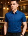 👔 Woodpecker Men's Silk-Touch Short Sleeve Shirt