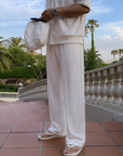 Men's Ice Silk V-Neck Shirt and Trouser - Korean Style Cardigan