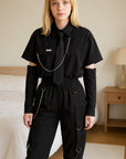 Women's Shirt & Trouser Set - Princess Sleeve Two-Piece