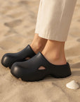 Women’s Fashion Beach Clogs – Soft EVA Comfort | Couple Matching Set | Raspberry/White/Black