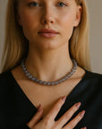 Natural Agate Beaded Necklace For Women