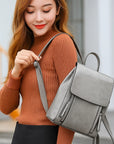 👜 Premium Leather Backpack for Women – Genuine Double-Layer Cowhide |