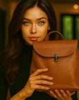 👜 Premium Leather Women's Backpack – Timeless & Spacious