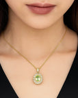 Women’s Natural Olivine Pendant – S925 Sterling Silver Korean Style Jewelry