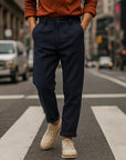 Men’s Pure Linen Loose Casual Cropped Pants – Lightweight Summer Comfort