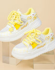 Women’s Breathable Mesh Casual Shoes – Cute Korean Style Dopamine Sneakers