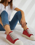 🎀 Candy Lace-Up: Women’s Chunky Sole Sneakers